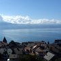 Vue sur le Village de Grandvaux depuis un balcon du domaine